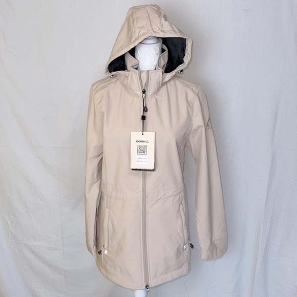 Gerry Softshell Smoke Gray Pale Pink Fur Lined Jacket w/Removable Hood- Med, NWT - Picture 4 of 14